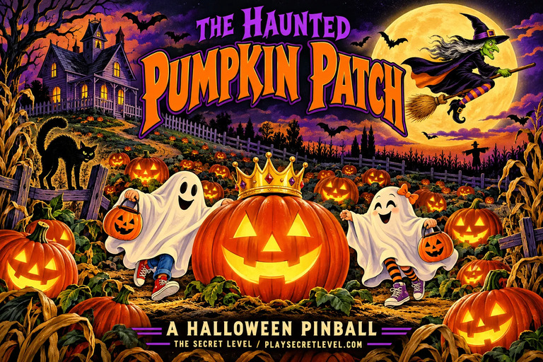 The Haunted Pumpkin Patch pinball cover art